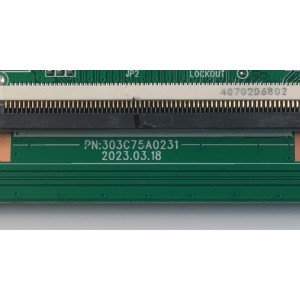 T-CON PARA TV ONN ORIGINAL / NUMERO DE PARTE 513C75A0M22 / TV75A0-ZC26-01(A) / 303C75A0231 / M22/0901-01715 / 20240717 / 2130006285 / DISPLAY JR745R3HA4K / BN96-51821A / MODELO 100044717 75"