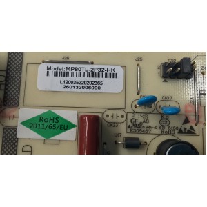 FUENTE DE PODER PARA TV WESTINGHOUSE ORIGINAL / NUMERO DE PARTE 260132006000 / MP80TL-2P32-HK / L120035220202365 / DISPLAY PT430GT01-1 VER.1.0 / MODELO WR43UT4212