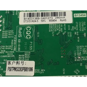 MAIN FUENTE COMBO PARA TV SEIKI ORIGINAL / NUMERO DE PARTE B14031369 / TP.MS3393.PB851 / ST3151A04-5 / F50TPMS3393PB851006 / B14031369-1A01273 / MODELO SE32HY10