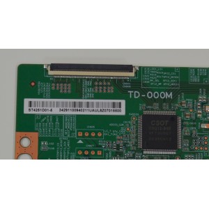 T-CON ORIGINAL NUEVA PARA TV AMAZON OMNI SERIES / NUMERO DE PARTE 34291100940211 / TD-000M / ST4251D01-5 / 34.29110.094 / 34291100940211UAUL / E257384 / MODELO K24NE5 55'' PULGADAS
