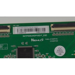 T-CON ORIGINAL PARA TV TOSHIBA / NUMERO DE PARTE N4TP580UHDPV7D / N4TP500UHDPV5D-F_S3D / CC580PV7D / N4TP500UHDPV5D / N4TP580UHDPV7D-F-S3D-A01-DE0D1F / CC500PV1D / CC500PV5D / E314919 / DISPLAY CC580PV7D / MODELO 58UL2163DB