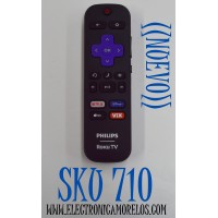 CONTROL ORIGINAL NUEVO PARA TV PHILIPS ROKU TV / NUMERO DE PARTE 3226001209 / RC-ALIR / GZL-P20022 / GZL-P20022-C04 / GS220821012380R0 / MODELOS 40PFL4775 / 40PFL4775/F8 / 50PFL5756 / 50PFL5756/F8 / 55PFL5756 / 55PFL5756/F8