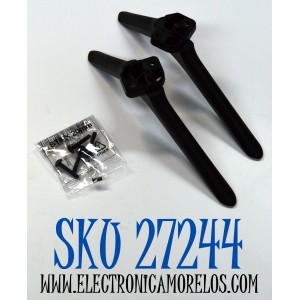 KIT DE BASES ORIGINAL NUEVAS PARA TV HISENSE 2 PIEZAS / NUMERO DE PARTE 6309 / 6310 / HJ-1-8 / HJ-1-5 / MODELO 40H4030F3