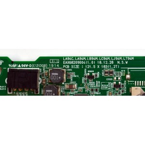 MAIN ORIGINAL PARA TV LG FULL HD / NUMERO DE PARTE EBU65672208 / EAX68209004 / EAX68209004(1.0) / 65672208 / PANEL HC430DUN / DISPLAY LC430DUY (SH)(A3) / MODELO 43LM6300PUB / 43LM6300PUB.BWMYLJM
