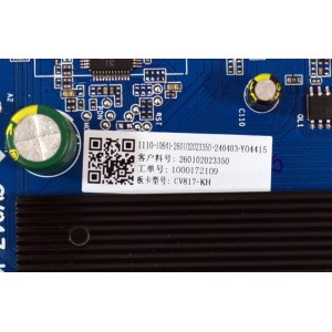 MAIN ORIGINAL PARA TV PHILIPS / NUMERO DE PARTE 260102023350 / CV817-KH / 1000172109 / 1110-10641 / 260102023340 / 7.T817KH220000.0D5 / PANEL HK430WLEDM-JH5UH / DISPLAY PT430GT03-1 VER.1.0 / BOARD PT430GT03-1-XL-1 / PT430GT03-1-XR-1 / MODELO 43PUL6643/F7
