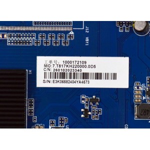 MAIN ORIGINAL PARA TV PHILIPS / NUMERO DE PARTE 260102023350 / CV817-KH / 1000172109 / 1110-10641 / 260102023340 / 7.T817KH220000.0D5 / PANEL HK430WLEDM-JH5UH / DISPLAY PT430GT03-1 VER.1.0 / BOARD PT430GT03-1-XL-1 / PT430GT03-1-XR-1 / MODELO 43PUL6643/F7