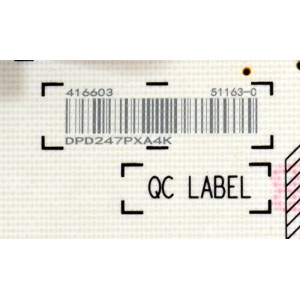 FUENTE DE PODER ORIGINAL PARA TV HISENSE / NUMERO DE PARTE 416603 / RSAG7.820.5163/ROH / CQC13134095636 / 51163-0 / DPD247PXA4K / PANEL HD850H1U51-TAL6B1\ROH / DISPLAY T850QVN03.4 / MODELO 85R6030N