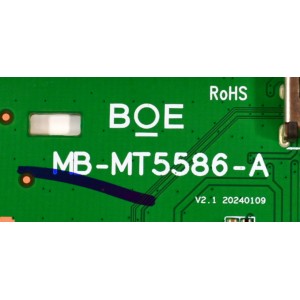 MAIN ORIGINAL PARA TV VIZIO 4K UHD HDR SMARTCAST / NUMERO DE PARTE 21201-04549 / MB-MT5586-A / 1000282335 / S11100028233200687 / PANEL BOEI650WQ1 / DISPLAY HV650QUB-F72 REV.1.0 / MODELO V4K65M-0804 / V4K65M-0804 LBSFT5HA