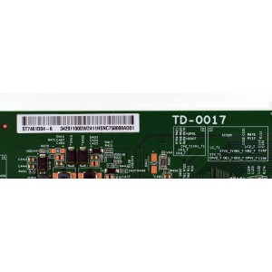 T-CON ORIGINAL PARA TV SONY BRAVIA / NUMERO DE PARTE 34291100DW24 / TD-0017 / ST7461D04-6 / 34291100DW2411 / PANEL YDDM075DGS11 / DISPLAY ST7461D04-6 V2.1 / MODELO XR-75X90CL / XR75X90CL