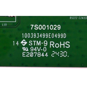 T-CON ORIGINAL PARA TV VIZIO / NUMERO DE PARTE 44-9772139B / HF860QUB-F20 / 47-6021798 / 7S001029 / 100393499E0499D / LC4A48A0CV / PANEL BOEI860WQ1 / DISPLAY HF860QUB-F20 / MODELO V4K86C-0804 / V4K86C-0804 LBV1U3HA