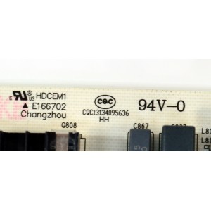 FUENTE DE PODER ORIGINAL PARA TV HISENSE / NUMERO DE PARTE 401747 / RSAG7.820.12385/ROH / CQC13134095636 / 12385-K / HDCEM1 / PANEL HD650H1U74-T0L7B6 / DISPLAY HV650QUB-E75 REV.2.0 / MODELO 65QD7N