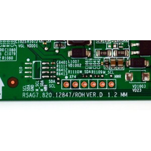 T-CON ORIGINAL PARA TV HISENSE / NUMERO DE PARTE 403461 / RSAG7.820.12847/ROH / H41804PNS48A1 / RSAG7.820.12847/ROH VER.D / TCFZ2444B3Q8 / PANEL HD650H1U74-T0L7B6 / DISPLAY HV650QUB-E75 REV.2.0 / MODELO 65QD7N