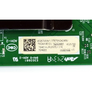 MAIN ORIGINAL PARA TV HISENSE 4K UHD HDR ROKU TV/ NUMERO DE PARTE 402576 / RSAG7.820.51182/ROH / 75A51HUR(0005) / 402575 / N24244M / PANEL HD750H1U71-T0L4K1\ROH  / DISPLAY HV750QUB-F92 / MODELO 75R6E5