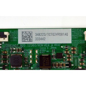 T-CON ORIGINAL PARA TV HISENSE / NUMERO DE PARTE 348223 / RSAG7.820.12360/ROH / 333442 / 4DE45028A / RSAG7.820.12360/ROH VER.A / TCTG249D81AQ / PANEL HD750H1U71-T0L4K1\ROH  / DISPLAY HV750QUB-F92 / MODELO 75R6E5