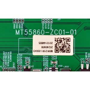 MAIN ORIGINAL PARA TV VIZIO 4K UHD HDR SMARTCAST / NUMERO DE PARTE 515C55860M06 / MT55860-ZC01-01 / M06/2181-00843 / 20240909 / 2010144605 / DISPLAY JR645R3HA3L / MODELO V4K65M-0810 / V4K65M-0810 LMC1VHA
