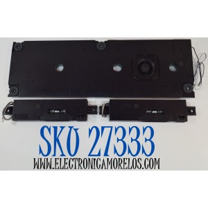 KIT DE BOCINAS ORIGINAL PARA TV TCL 3 PIEZAS / NUMERO DE PARTE 12302-500194 / G0202-000225 / B2526660-E2-X7 / 6Ω / 10W / 20W / BZ517520-C1-X3 / Z24F26 / SW/YX255-7 / MODELO 98Q672G