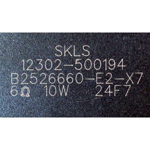 KIT DE BOCINAS ORIGINAL PARA TV TCL 3 PIEZAS / NUMERO DE PARTE 12302-500194 / G0202-000225 / B2526660-E2-X7 / 6Ω / 10W / 20W / BZ517520-C1-X3 / Z24F26 / SW/YX255-7 / MODELO 98Q672G