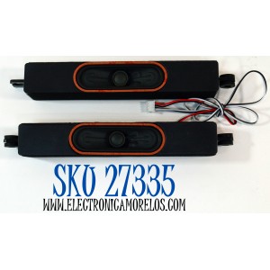 KIT DE BOCINAS ORIGINAL PARA TV VIZIO 2 PIEZAS / NUMERO DE PARTE 240624 / TASSJ / ROHS / 6Ω / 10W / MODELO V4K50M-0807 / V4K50M-0807 LHK5T3KA
