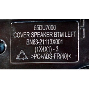 KIT DE BOCINAS ORIGINAL PARA TV SAMSUNG 2 PIEZAS / NUMERO DE PARTE BN96-58392D / BN63-21116X001 / BN63-21115X001 / BN63-21114X001 / BN63-21113X001 / 65DU7000 / 6Ω / 10W / C14H17SV31 / MODELO UN85DU7200BXZA / UN85DU7200BXZA DB03