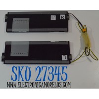KIT DE BOCINAS ORIGINAL PARA TV SAMSUNG 2 PIEZAS / NUMERO DE PARTE BN96-52717F / BN63-19501A001 / BN63-19502A001 / BN63-19507A001 / BN63-19505A001 / 43LS03A / 6Ω / 10W / B74D09BJ07 / MODELO UN85DU7200BXZA / UN85DU7200BXZA XC02