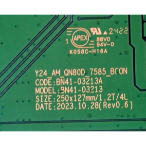 LED DRIVER ORIGINAL PARA TV SAMSUNG / NUMERO DE PARTE BN94-18293A / BN41-03213A / BN41-03213 / BN9418293A / BN97-21263A / DFVC2422 / BN41-03213A-006 / PANEL CY-TD085FMAV2H / DISPLAY T850QVN04.3 / BN96-58275A / MODELO QN85QN85DDFXZA / QN85QN85DDFXZA AA01