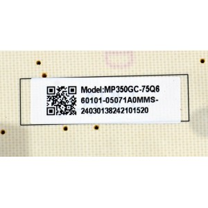 FUENTE DE PODER ORIGINAL PARA TV VIZIO / NUMERO DE PARTE 60101-05071A / MP350GC-75Q6 / MP350GC-V75Q6 / 60101-05071A0MMS / 24030138242101520 / PANEL BOEI750WQ1 / DISPLAY HV750QUB-F92 / MODELO M75Q6X-L4 / M75Q6X-L4 LBSFV9GA