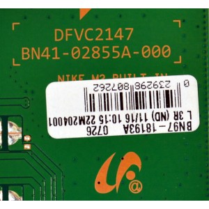 MAIN ORIGINAL PARA TV SAMSUNG / NUMERO DE PARTE BN94-16842S / DFVC2147 / BN41-02855A-000 / BN97-18193A / T058C-780B / BN9416842S / PANEL CY-QA075FGHV7H / DISPLAY ST7461D02-M VER.2.1 / BOARD ST7461D02-6-XL-1 / ST7461D02-6-XM-1 / MODELO QN75Q7DAAFXZA