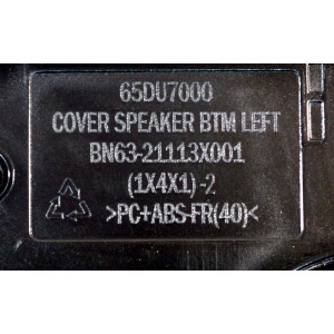 KIT DE BOCINAS ORIGINAL PARA TV SAMSUNG 2 PIEZAS / NUMERO DE PARTE BN96-58392C / BN63-21116X001 / BN63-21115X001 / BN63-21114X001 / BN63-21113X001 / 65DU7000 / 6Ω / 10W / 834E03SV23 / MODELO UN75DU7200BXZA / UN75DU7200BXZA CB05