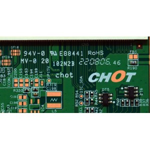 T-CON ORIGINAL PARA TV HISENSE / NUMERO DE PARTE E3CCBB580006 / 102N2B / CV580U1-T01 / E3CCBB5800060G / PANEL HD580Y3U92-L8 / DISPLAY CV580U1-T01 REV:02 / BOARD CV580U1-T01-XL-5 / CV580U1-T01-XR-6 / MODELO 58U6HF