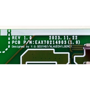 FUENTE DE PODER ORIGINAL PARA TV LG / NUMERO DE PARTE 41959801 / EAX70214903 / EAX70214903(1.0) / LGPS86C4-240P / 4HPRSLOK-0001 / 83C4MP / PANEL LE830AQU (ES)(B2) / MODELO OLED83C4AUA / OLED83C4AUA.BUSYLJR