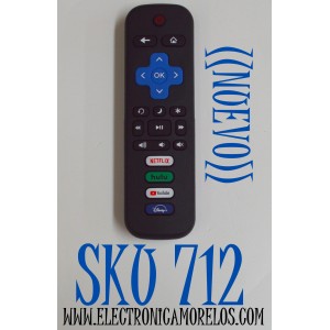 CONTROL REMOTO ORIGINAL NUEVO PARA TV JNGKE ROKU TV / TCL ROKU TV / HISENSE ROKU TV / ONN ROKU TV / INSIGNIA ROKU TV / SHARP ROKU TV / HITACHI ROKU TV / PHILIPS ROKU TV / SANYO ROKU TV / ELEMENT ROKU TV / JVC ROKU TV / LG ROKU TV / RCA ROKU TV /X003XYUBAP