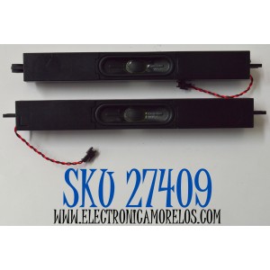 KIT DE BOCINAS ORIGINAL PARA TV SHARP 2 PIEZAS / NUMERO DE PARTE 7711-A2808A / 7711-A2808A-41010091 / 7711-A2808A-41010081 / KTC-4 / B12: 8Ω / 10W / 2305 / MODELO 4P-B65EJ2U