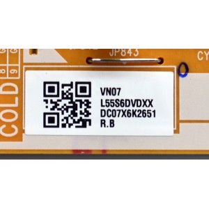 FUENTE DE PODER ORIGINAL PARA TV SAMSUNG / NUMERO DE PARTE L55SDVDXX / L55S6_DVD / BN44-01267A / BN44-01267C / BN44-01267E / BN44-01267F / PANEL CY-BD055HGXVDH / DISPLAY LC550EQC (SS)(A4) / MODELO UN55DU7200BXZA / UN55DU7200BXZA SF14