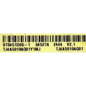 MAIN ORIGINAL PARA TV SAMSUNG / NUMERO DE PARTE BN96-59954C / BN41-03231A / BN41-03231 / KANT_SU2E_DU7000 / BN9659954C / BN96-58578A / BN96-58289A / PANEL CY-BD065HGHV1H / DISPLAY ST6451D06-1 V2.1 / BOARD CSUI6-XR-1 CSUI6-XL-1 / MODELO UN65DU6900FXZA CA03