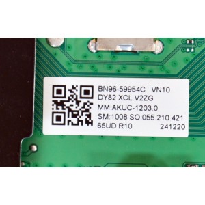 MAIN ORIGINAL PARA TV SAMSUNG 4K UHD SMART TV / NUMERO DE PARTE BN96-59954C / BN41-03231A / BN41-03231 / KANT_SU2E_DU7000 / BN9659954C / BN96-58578E / BN96-58289A / PANEL CY-BD065HGSV4H / DISPLAY JR645R3HD1K / BN96-59390A / MODELO UN65DU6900FXZA UF06