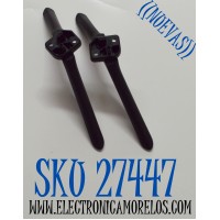 KIT DE BASES ORIGINAL NUEVAS PARA TV HISENSE 2 PIEZAS / NUMERO DE PARTE ABS-GF15 / HJ-1-4 / HJ-1-7 / MODELOS 43H4030F4 / 40H4030F4 / 32H4030F4