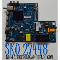 MAIN FUENTE COMBO ORIGINAL PARA TV JVC HD ROKU TV / NUMERO DE PARTE 260104029560 / CV816-K42 / 7.D816K4212000.2A2 / 1000158773 / PANEL HK315WLED-JHS5H / DISPLAY PT320AT02-2 VER.2.0 / MODELO SI32R