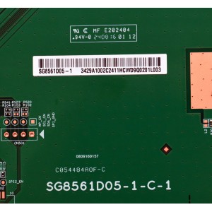 T-CON ORIGINAL PARA TV JVC / NUMERO DE PARTE 3429A1002C24 / SG8561D05-1-C-1 / C05448S0F-C / SG8561D05-1 / 3429A1002C2411HC / PANEL K860WDJ1 / DISPLAY SG8561D05-1 / MODELO SI85URF