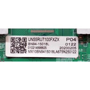 MAIN ORIGINAL PARA TV SAMSUNG 4K UHD / NUMERO DE PARTE BN94-15018L / BN41-02703C / BN41-02703 / BN97-16293N / BN9415018L / PANEL CY-NN055HGHV3H / DISPLAY ST5461D08-3 VER.2.1 / MODELO UN55RU7100FXZX / UN55RU7100FXZX CA02