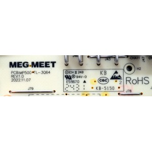 FUENTE DE PODER ORIGINAL PARA TV ONN / NUMERO DE PARTE 9012-242100-50002001 / MP500TL-3Q64 / MP500TL-3Q64-K / MGMT9012RA0 / 2482602963 / S0700402435 / PANEL K980WDK41 / DISPLAY SG9751D01-1 VER.2.1 / BOARD SG9751D01-1-XRR-1 / MODELO 100146865 98"