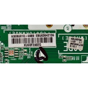 MAIN ORIGINAL PARA TV LG / NUMERO DE PARTE EBU63642136 / EAX66851605 / EAX66851605(1.0) / 63642136 / PANEL NC430DUE  / DISPLAY LC430DUY (SH)(A3) / MODELO 43LH570A-UE / 43LH570A-UE.BWMWLJM
