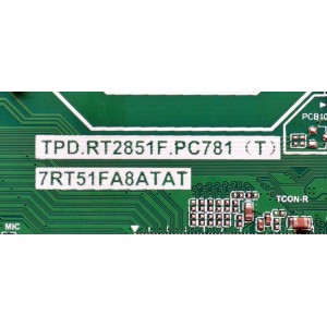MAIN FUENTE COMBO ORIGINAL PARA TV PHILIPS 4K UHD HDR GOOGLE TV / NUMERO DE PARTE SVS7RT5109-MA200CK / TPD.RT2851F.PC781 (T) / 7RT51FA8ATAT / 51F0211.240712151450.0400 / PANEL LVU550CSDX E1138 / DISPLAY ST5461D12-8 VER.2.2 / MODELO 55PUL7552/F7