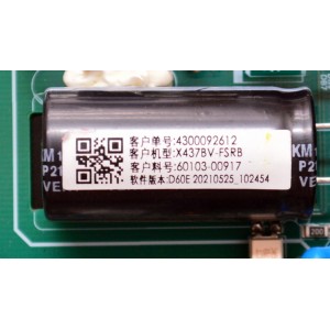 MAIN FUENTE COMBO ORIGINAL PARA TV SCEPTRE / NUMERO DE PARTE 60103-00917 / TP.MS3553.PB802 / 4300092612 / A21043076-0H12345 / PANEL BOEA430WU1 / DISPLAY CC430LV1D VER.02 / MODELO X437BV-FSRD / X437BV-FSRB
