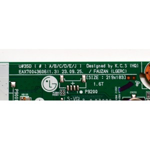 MAIN ORIGINAL PARA TV LG 4K UHD HDR SMART TV / NUMERO DE PARTE EBT67926902 / EAX70043606 / EAX70043606(1.3) / 67926902 / PANEL NC750TQG-ABKHG / DISPLAY HV750QUB-F9E / MODELO 75UT7550AUA / 75UT7550AUA.BUSFLKR