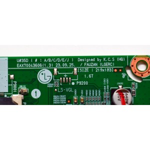 MAIN ORIGINAL PARA TV LG 4K UHD HDR SMART TV / NUMERO DE PARTE EBT67927002 / EAX70043606 / EAX70043606(1.3) / 67927002 / PANEL NC750TQG-VCKHA / DISPLAY ST7461D01-8 VER.2.1 / BOARD ST7461D01-8-XLR-4 / ST7461D01-8-XRL-4 / MODELO 75UT7550AUA.BUSCLKR