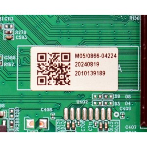 MAIN ORIGINAL PARA TV SELECT SERIES ROKU / NUMERO DE PARTE 515C90102M05 / MT90102-ZC01-01 / M05/0866-04224 / 2010139189 / DISPLAY JR645R3HA3L / MODELO 65R4A4 / 65R4A5R / 65R4AX