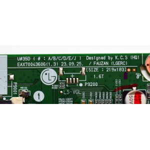 MAIN ORIGINAL PARA TV LG 4K UHD HDR SMART TV / NUMERO DE PARTE EBT67974602 / EAX70043606 / EAX70043606(1.3) / 67974602 / PANEL NC700TQG-VSLH6 / DISPLAY JE695R3HE47 / MODELO 70UT7550AUA / 70UT7550AUA.BUSMLKR