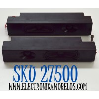 KIT DE BOCINAS ORIGINAL PARA TV ONN 2 PIEZAS / NUMERO DE PARTE 24351A / 7711-80838D / 43010081 / 8Ω / 15W / 43010071 / MODELO 100044717 75"