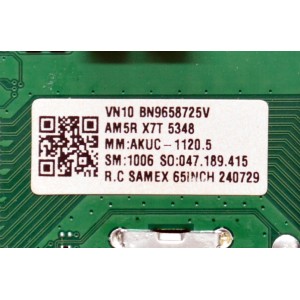 MAIN ORIGINAL PARA TV SAMSUNG / NUMERO DE PARTE BN96-58725V / BN41-03231A / BN41-0323A / BN9658725V / BN96-58578A / BN96-58289A / PANEL CY-BD065HGHV2H / DISPLAY ST6451D06-1 V2.1 / BOARD CSU16-XR-1 / CSU16-XL-1 / CSU16-XM-2 / MODELO UN65DU7200DXZA CC03