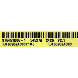 MAIN ORIGINAL PARA TV SAMSUNG / NUMERO DE PARTE BN96-58725V / BN41-03231A / BN41-0323A / BN9658725V / BN96-58578A / BN96-58289A / PANEL CY-BD065HGHV2H / DISPLAY ST6451D06-1 V2.1 / BOARD CSU16-XR-1 / CSU16-XL-1 / CSU16-XM-2 / MODELO UN65DU7200DXZA CC03